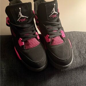 Jordan Black and Pink Athletic Shoes